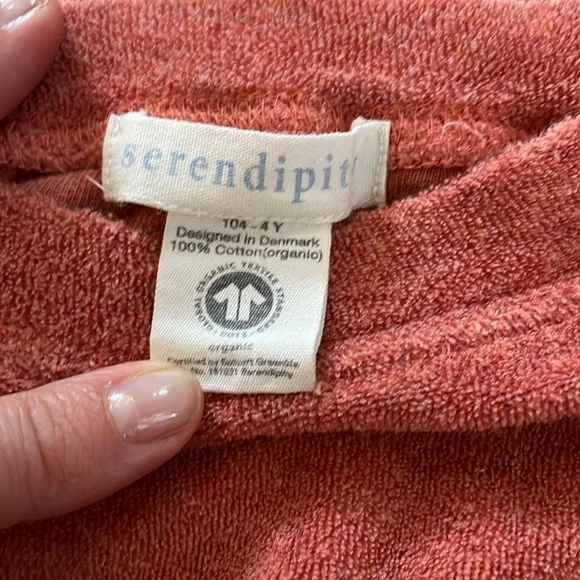 Serendipity Organics Terry Sweatsuit. 3T/4T - Picture 3 of 4